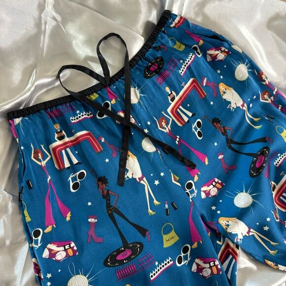 Disco Pants Shiny Satin Festival pants Medium DJ Pants Nicole Miller - Picture 4 of 13